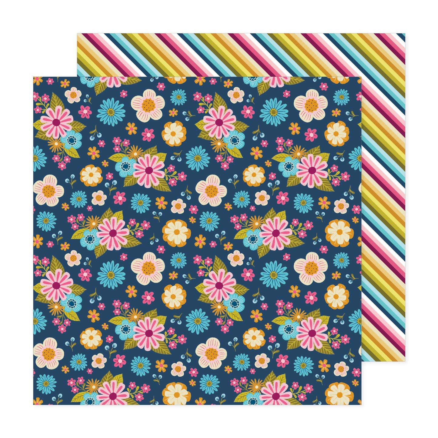 Pink Paislee - Joyful Notes - Favorite Person - 12" x 12" Scrapbook Paper