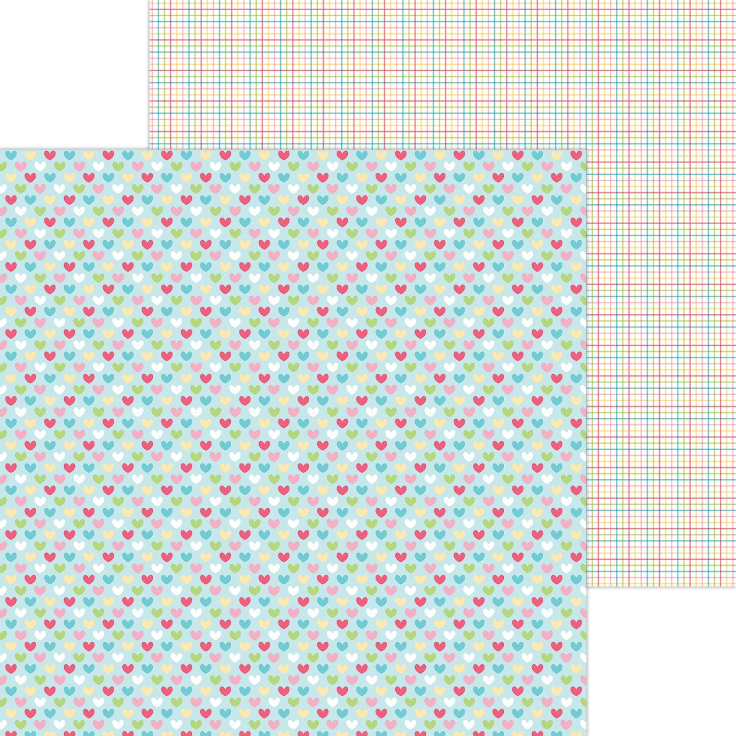 Doodlebug Design - Happy Healing - Happy Heart - 12" x 12" Scrapbook Paper