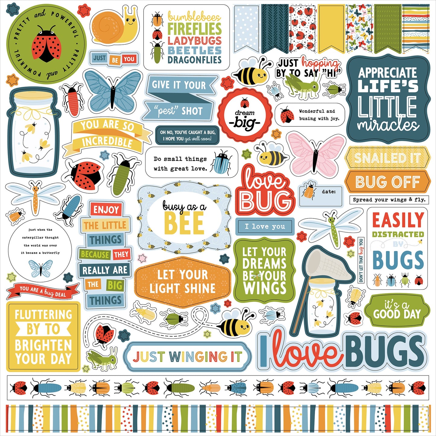Echo Park - Little Things Mean A Lot - Element Sticker - 12" x 12" Stickers