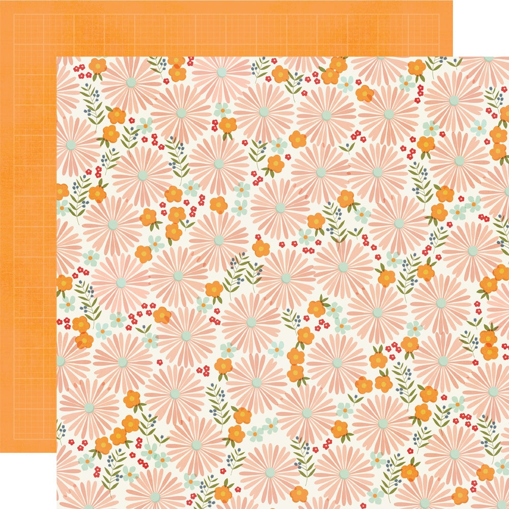 Simple Stories - For the Record - Makes Me Smile - 12" x 12" Scrapbook Paper
