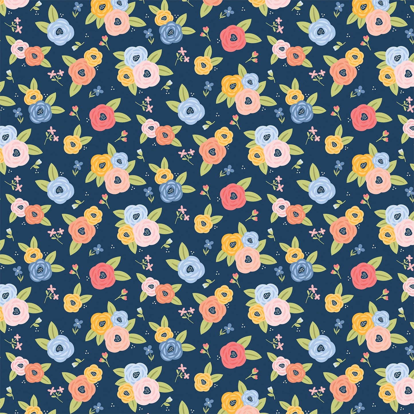 Echo Park - Blossoms & Bees - Sweet Blossoms - 12" x 12" Scrapbook Paper