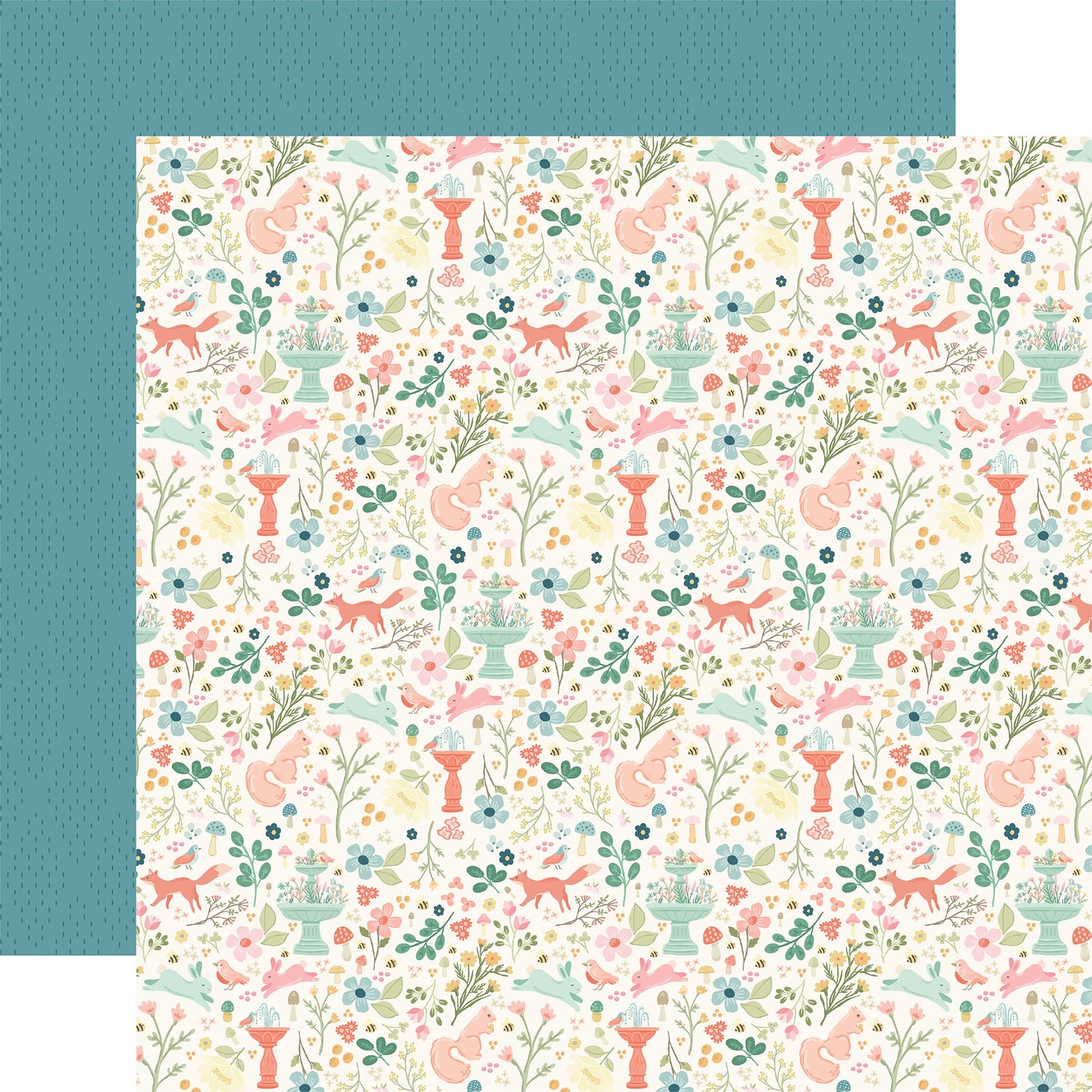 Carta Bella - Secret Garden - Garden Critters - 12" x 12" Scrapbook Paper