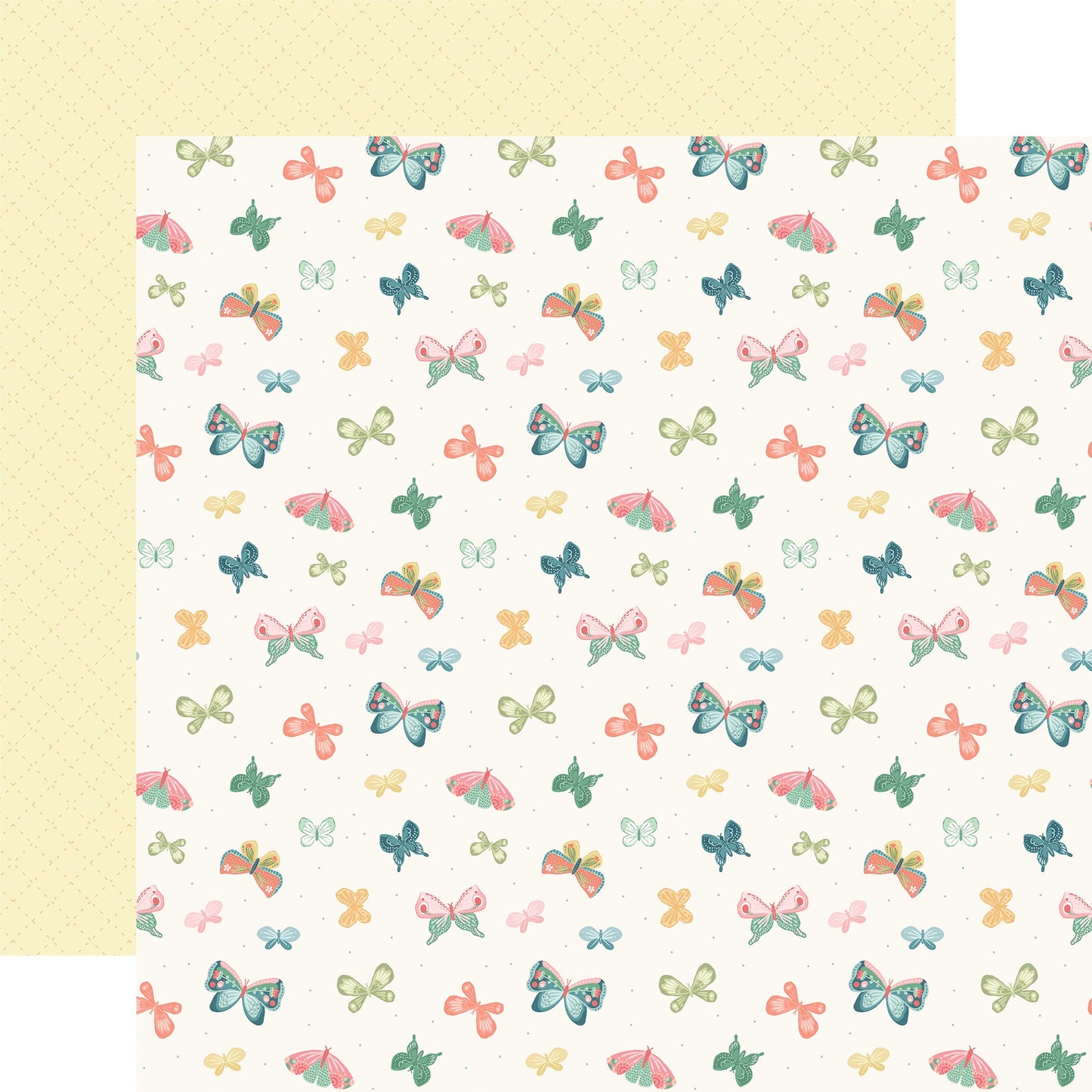 Carta Bella - Secret Garden - Butterfly Beauty - 12" x 12" Scrapbook Paper