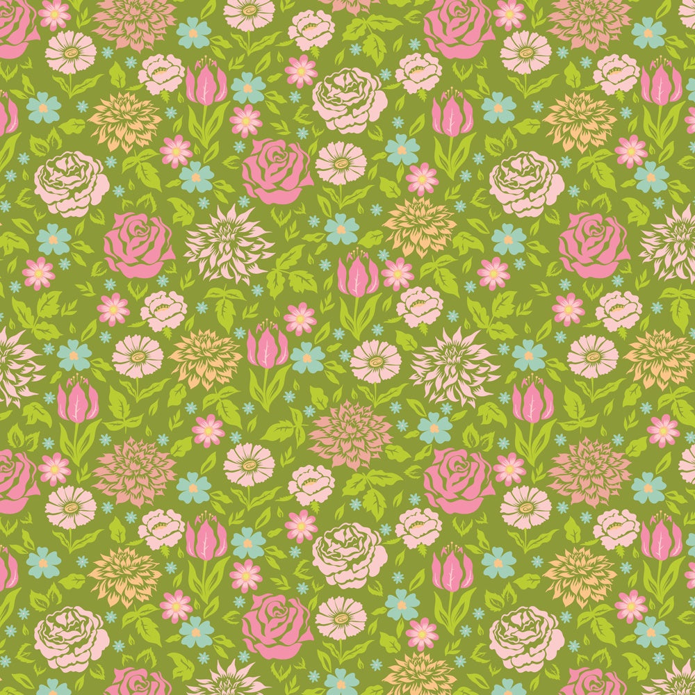 Simple Stories - Tea Garden - Garden Party - 12" x 12" Scrapbook Paper