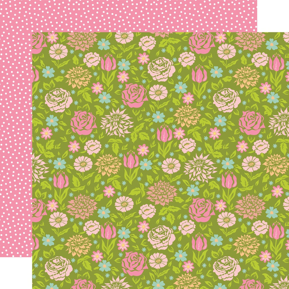 Simple Stories - Tea Garden - Garden Party - 12" x 12" Scrapbook Paper