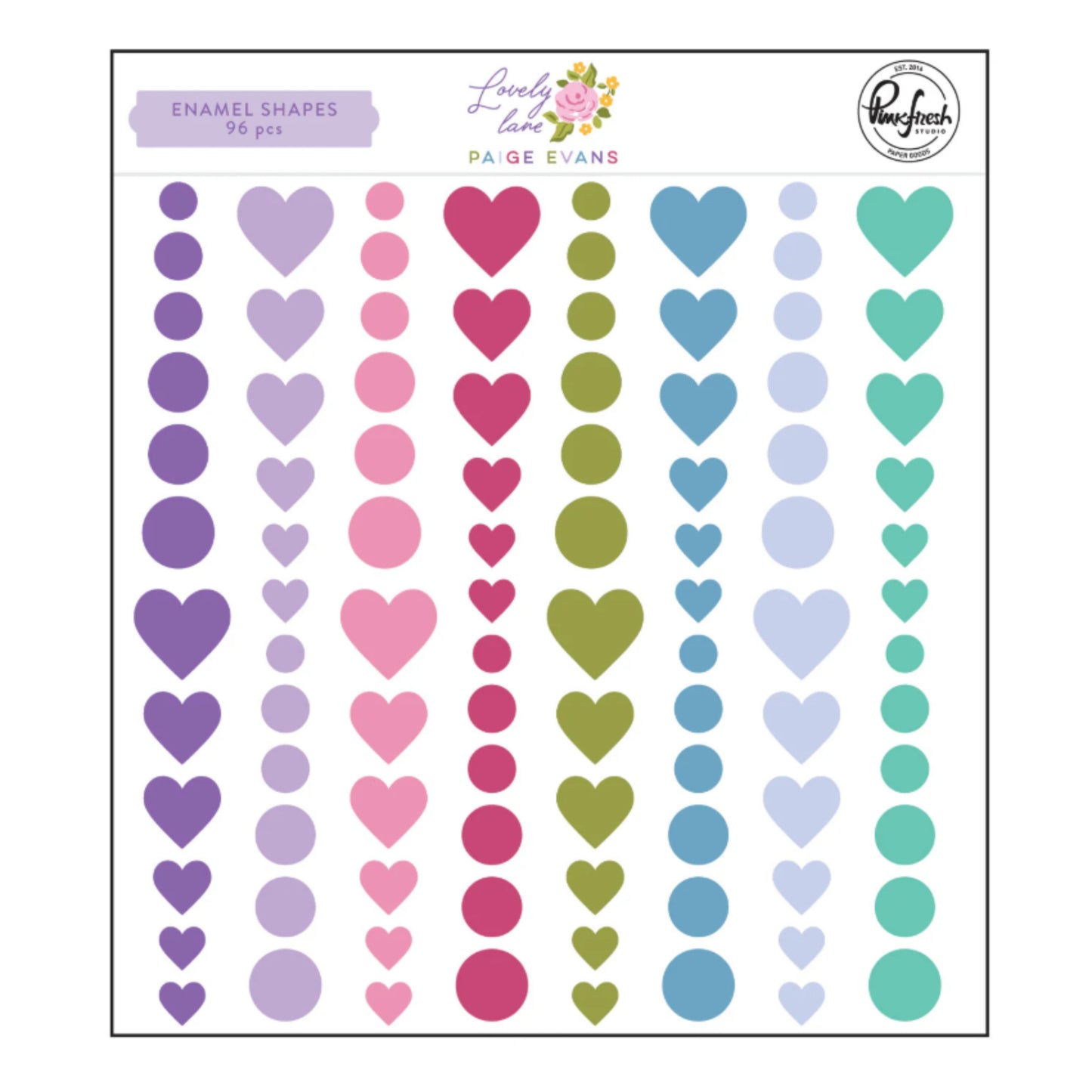 Pinkfresh Studio - Lovely Lane by Paige Evans - Enamel Shapes