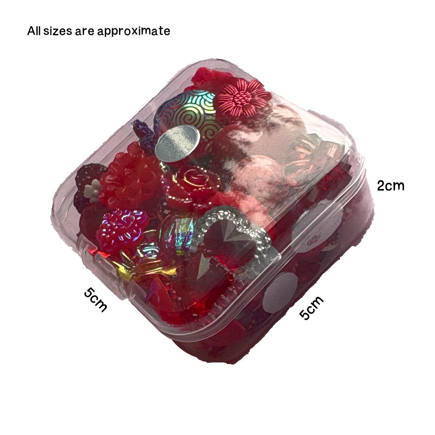100 Piece Embellishment Set - Red