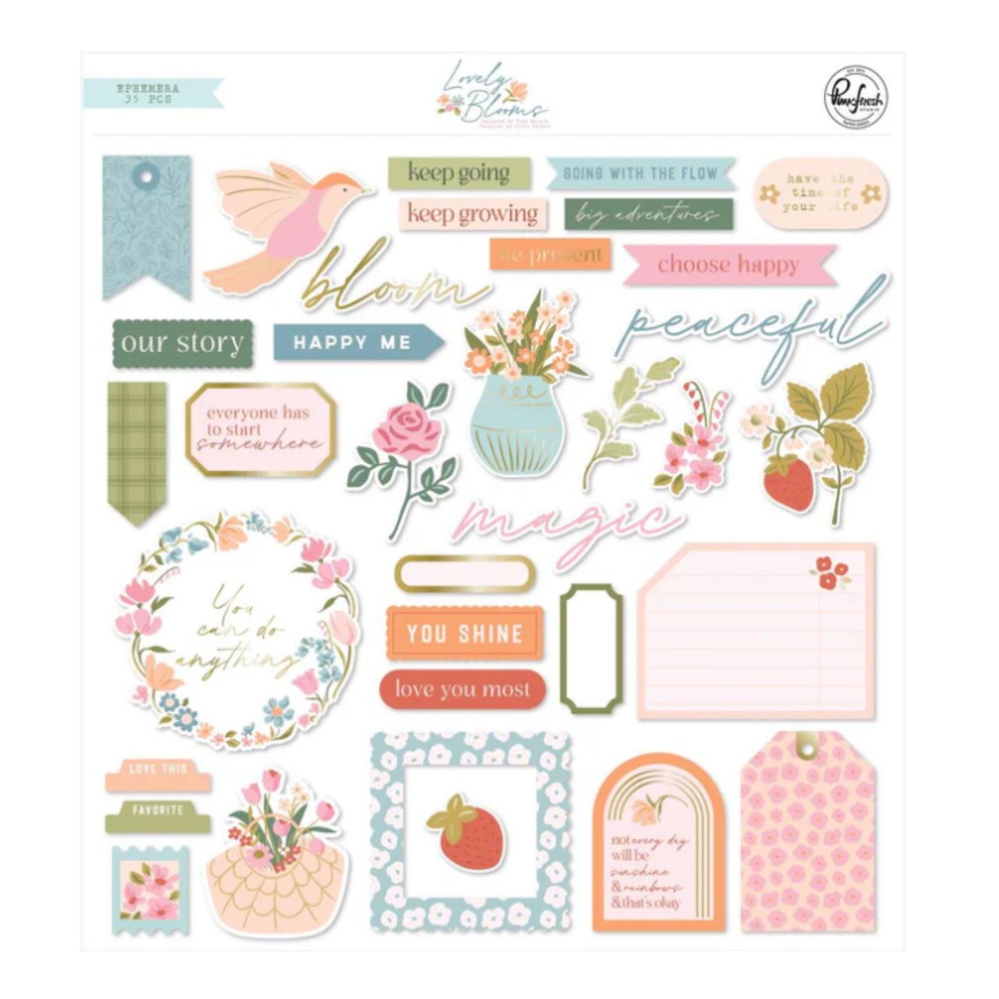 Pinkfresh Studio - Lovely Blooms - Ephemera