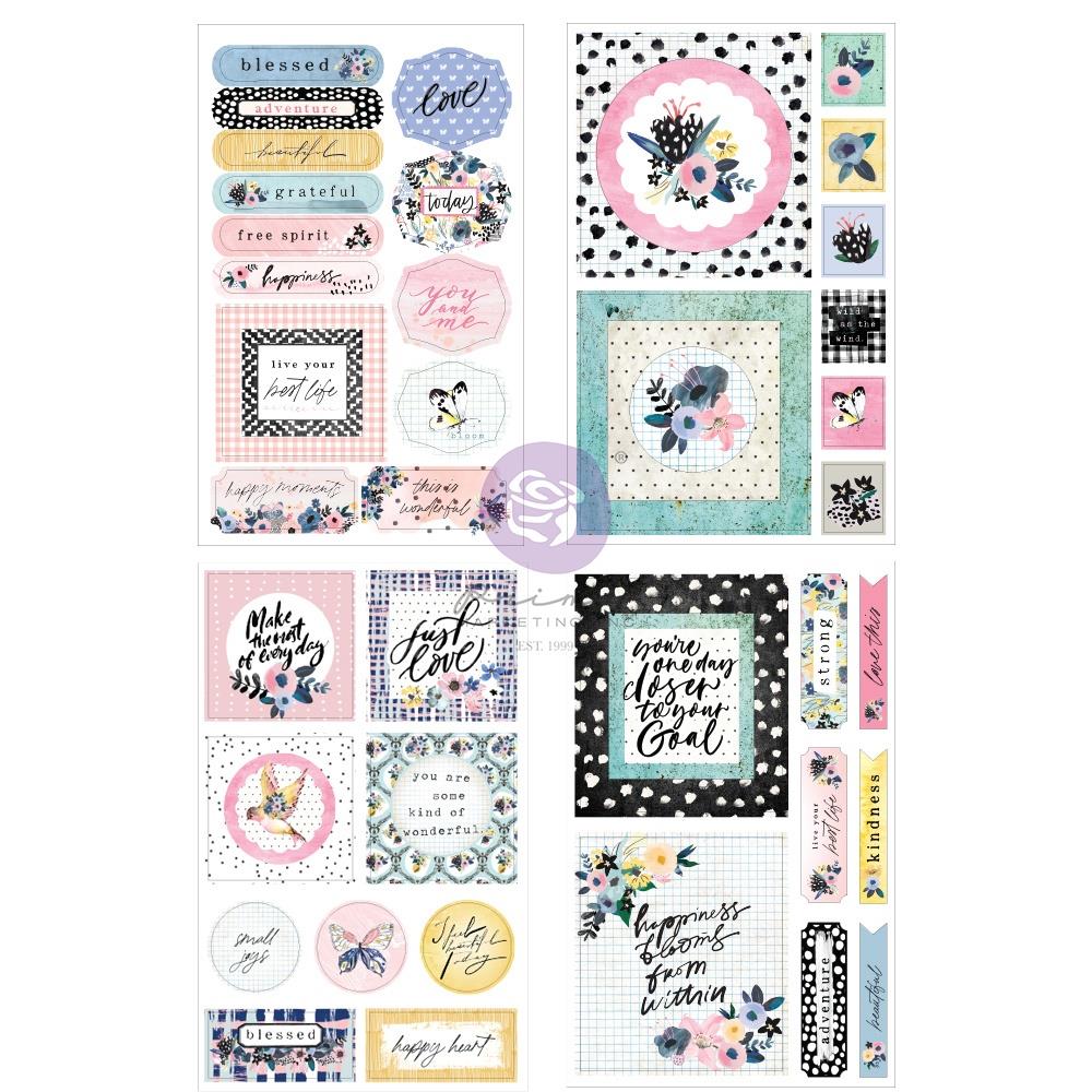 Prima Marketing - Spring Abstract - Cut Out and Sticker Sheets