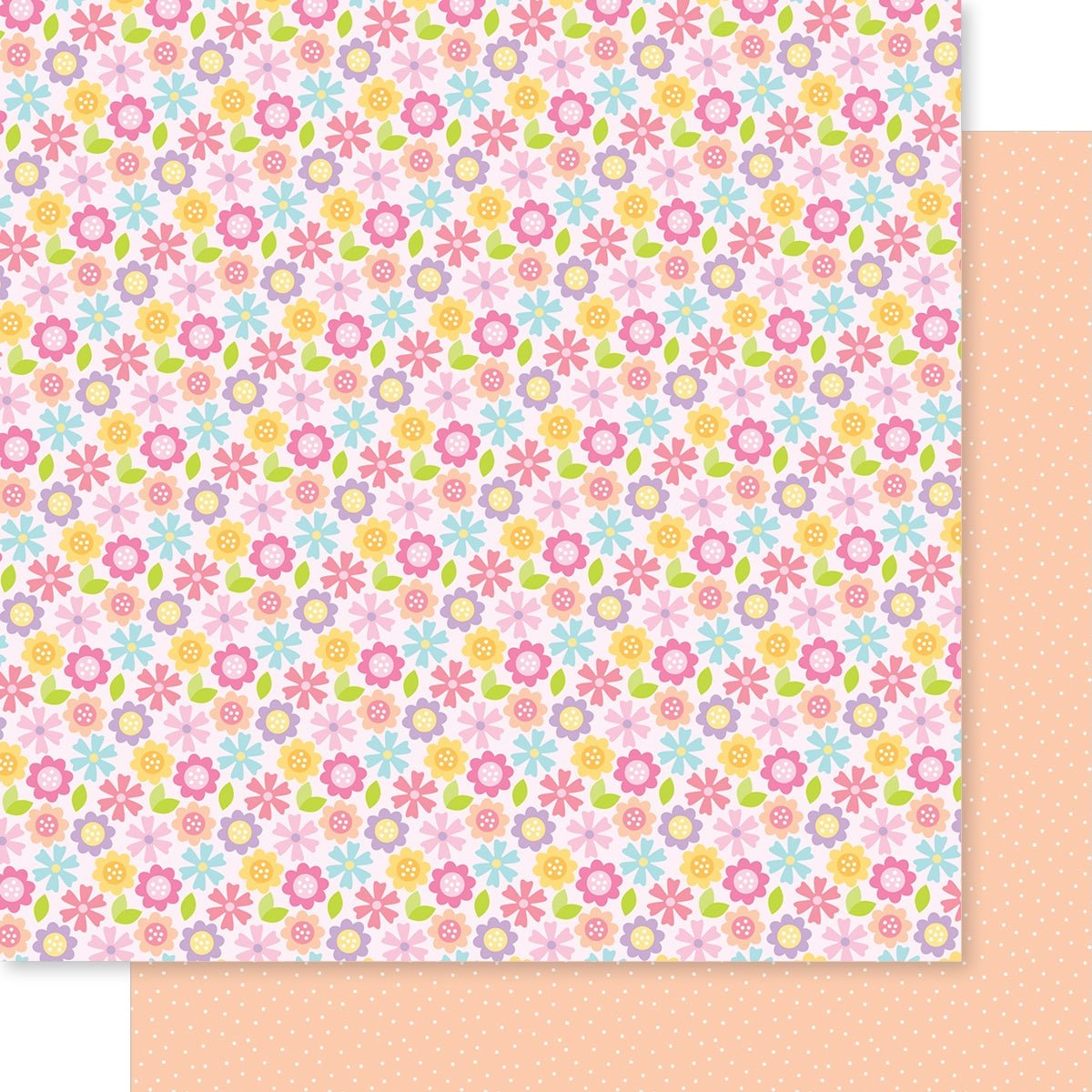 Bella Blvd - Just Because - Bloomin' Beauties - 12" x 12" Scrapbook Paper - Scrappyroo