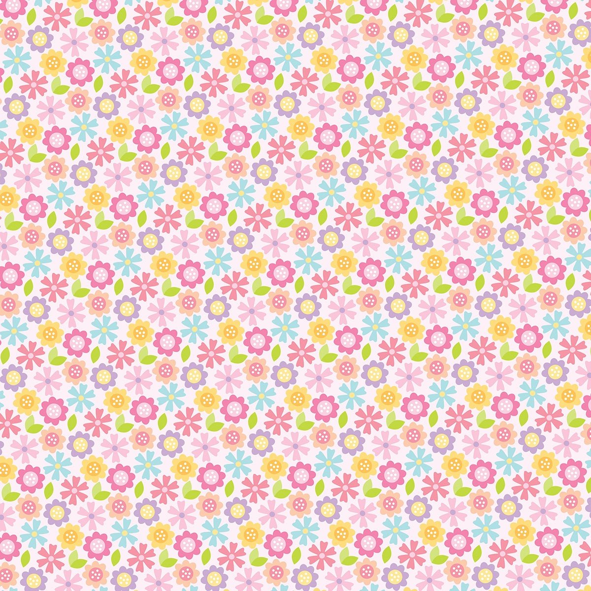 Bella Blvd - Just Because - Bloomin' Beauties - 12" x 12" Scrapbook Paper - Scrappyroo