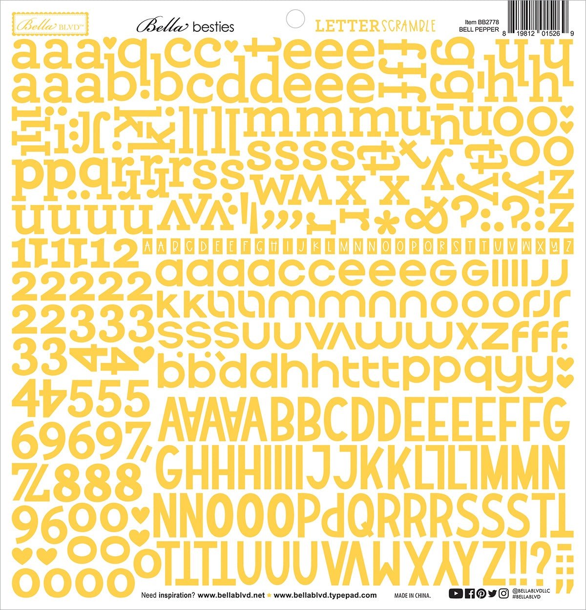 Bella Blvd - Letter Scramble - Bell Pepper - Scrappyroo