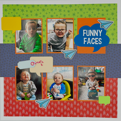 Scrappyroo Perfect Pages Kit -  Funny Faces (Boy)