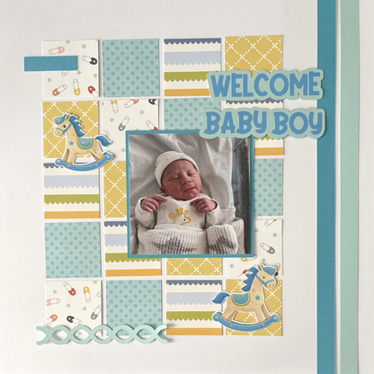 Scrappyroo Perfect Page Kit -  Welcome Baby Boy