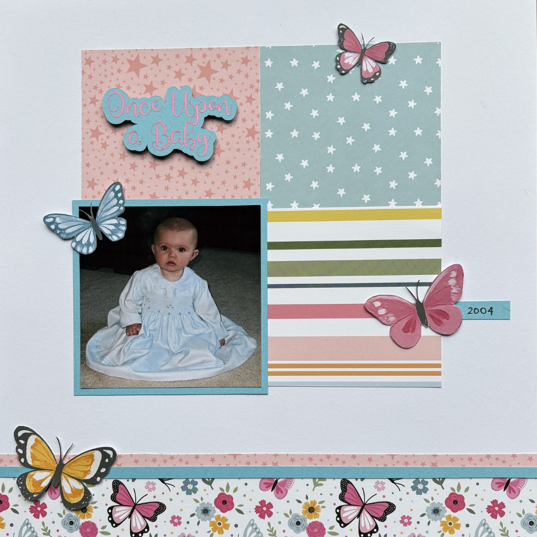 Scrappyroo Perfect Page Kit -  Once Upon A Baby (Girl)