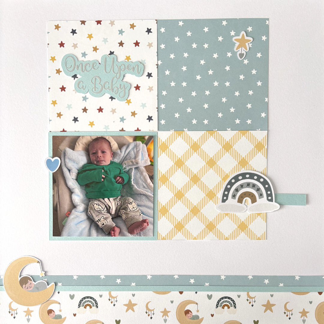 Scrappyroo Perfect Page Kit -  Once Upon A Baby (Boy)
