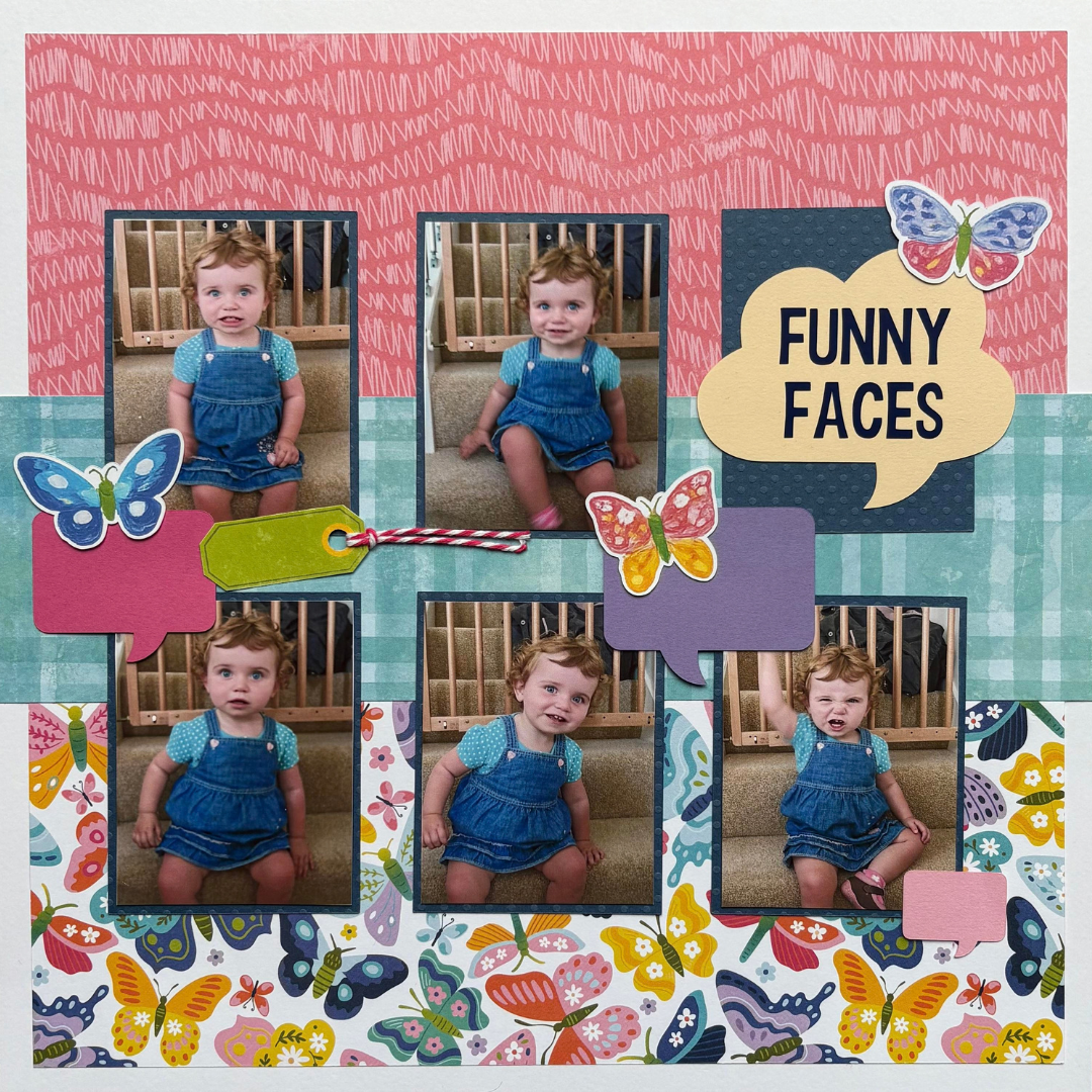 Scrappyroo Perfect Pages Kit -  Funny Faces (Girl)