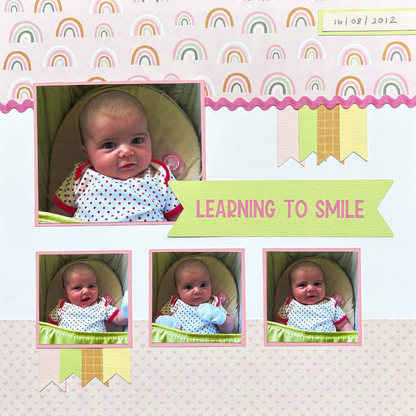 Scrappyroo Perfect Page Kit -  Learning to Smile (Girl)