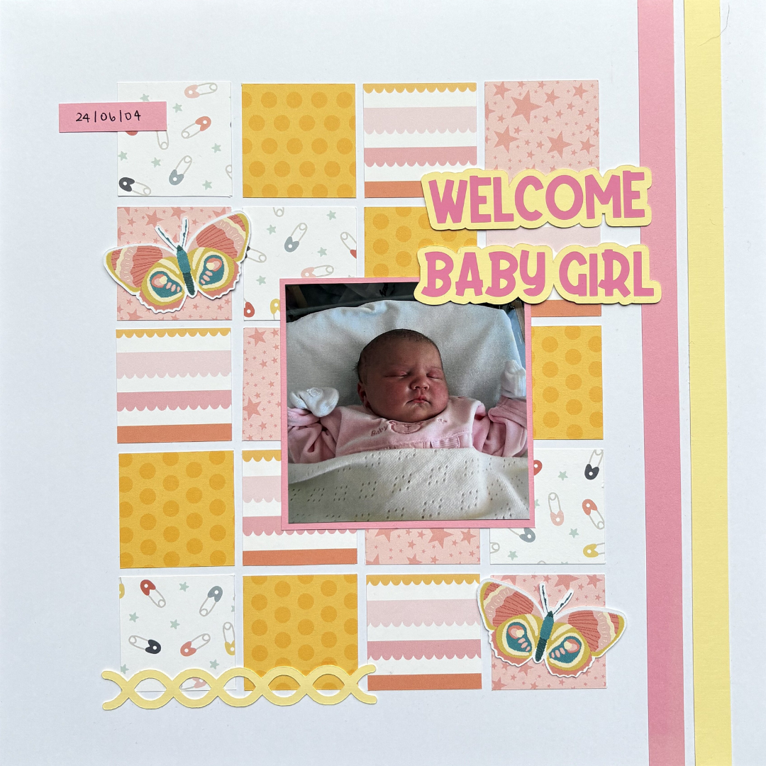 Scrappyroo Perfect Page Kit -  Welcome Baby Girl