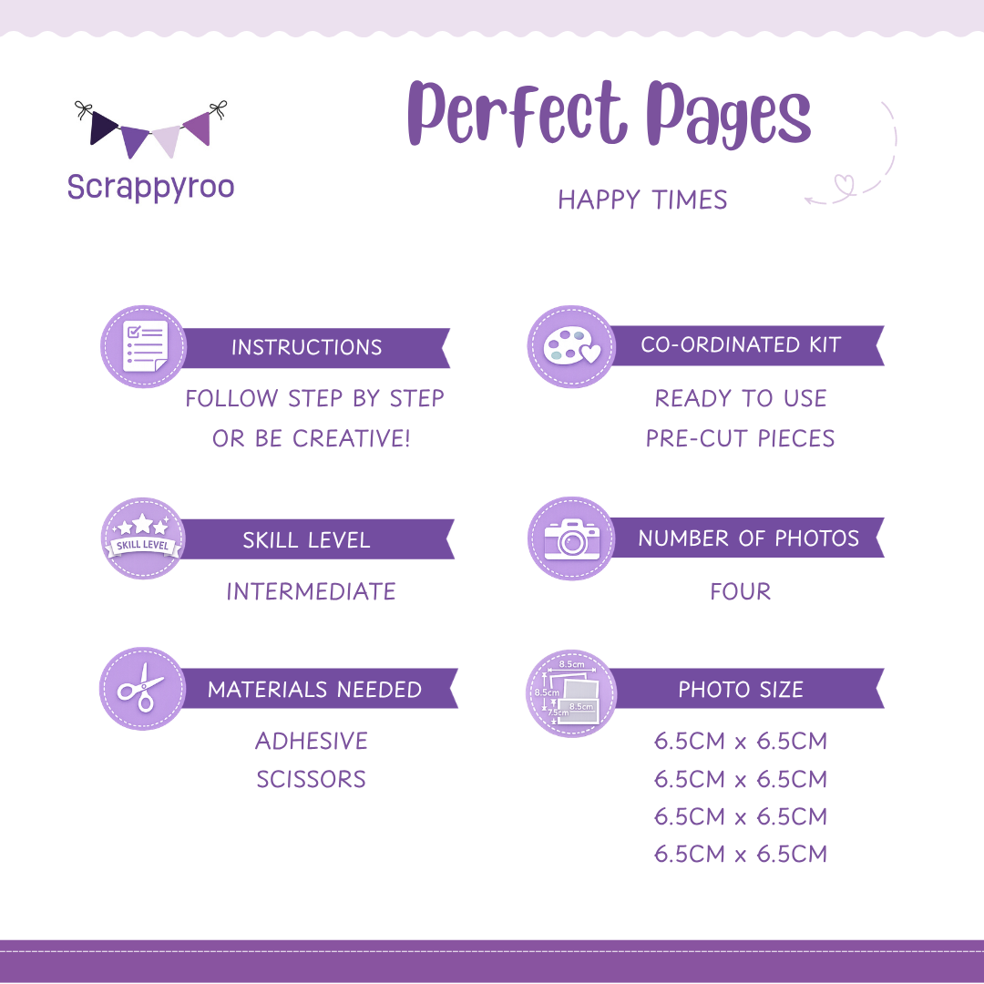 Scrappyroo Perfect Page Kit -  Happy Times