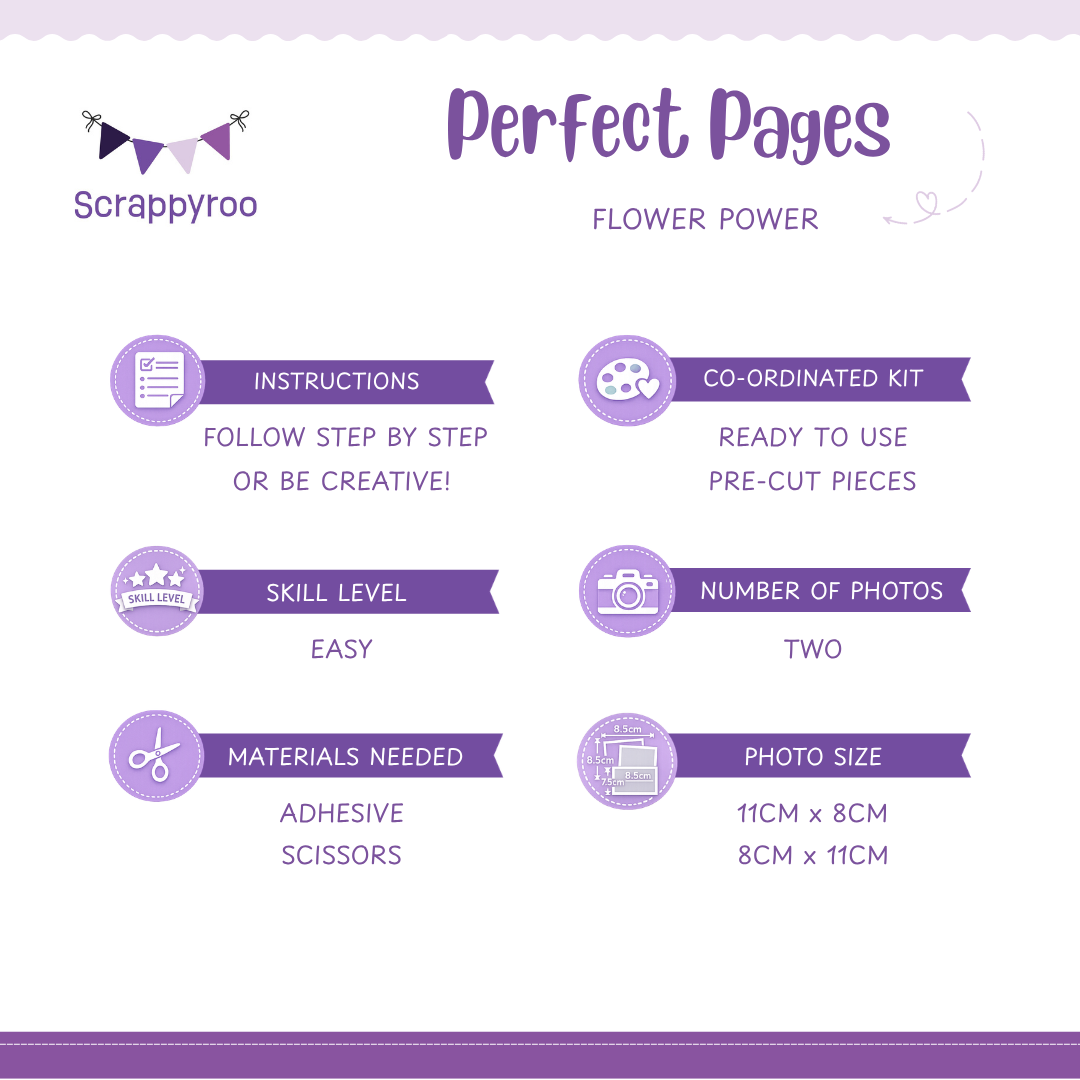 Scrappyroo Perfect Page Kit - Flower Power