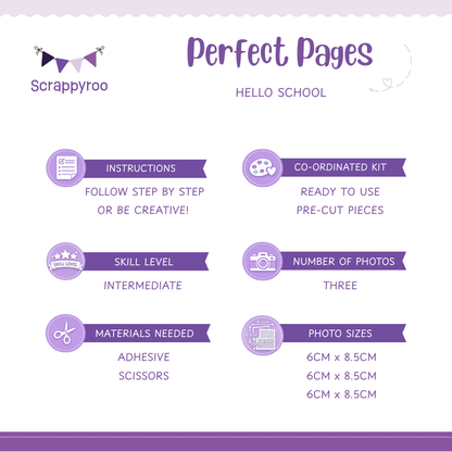 Scrappyroo Perfect Page Kit -  Hello School