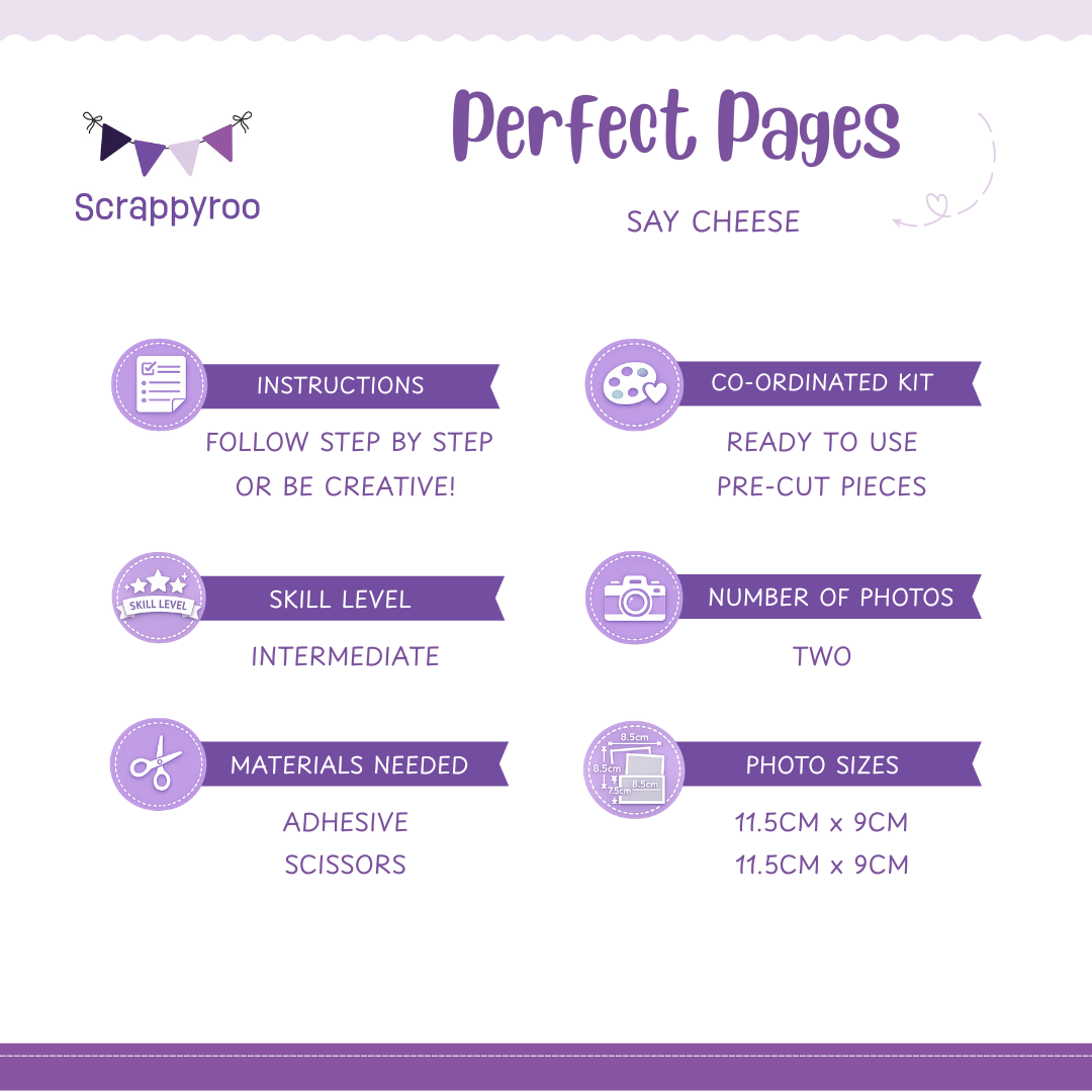 Scrappyroo Perfect Page Kit -  Say Cheese