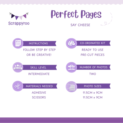 Scrappyroo Perfect Page Kit -  Say Cheese
