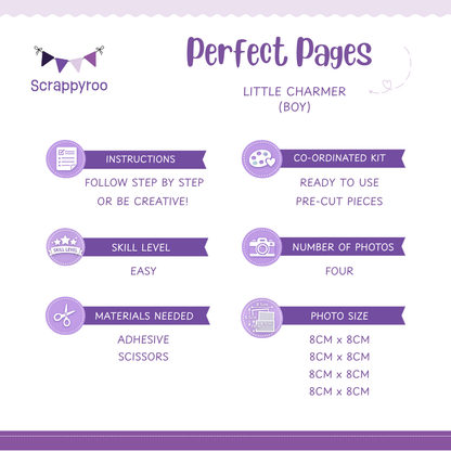 Scrappyroo Perfect Pages Kit -  Little Charmer (Boy)