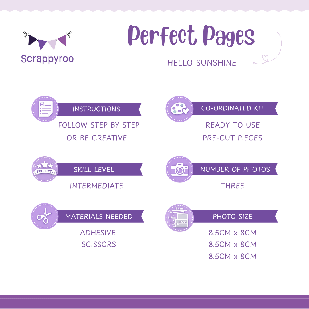 Scrappyroo Perfect Page Kit -  Hello Sunshine
