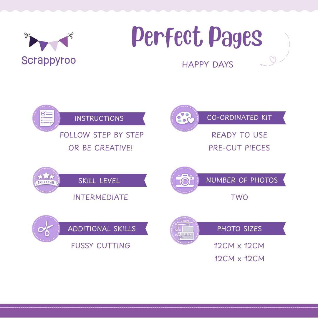 Scrappyroo Perfect Page Kit - Happy Days