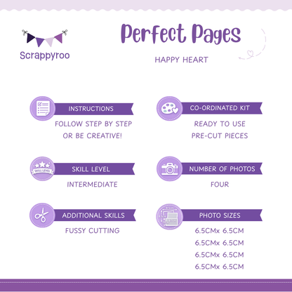 Scrappyroo Perfect Page Kit - Happy Heart