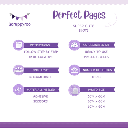 Scrappyroo Perfect Pages Kit - Super Cute (Boy)