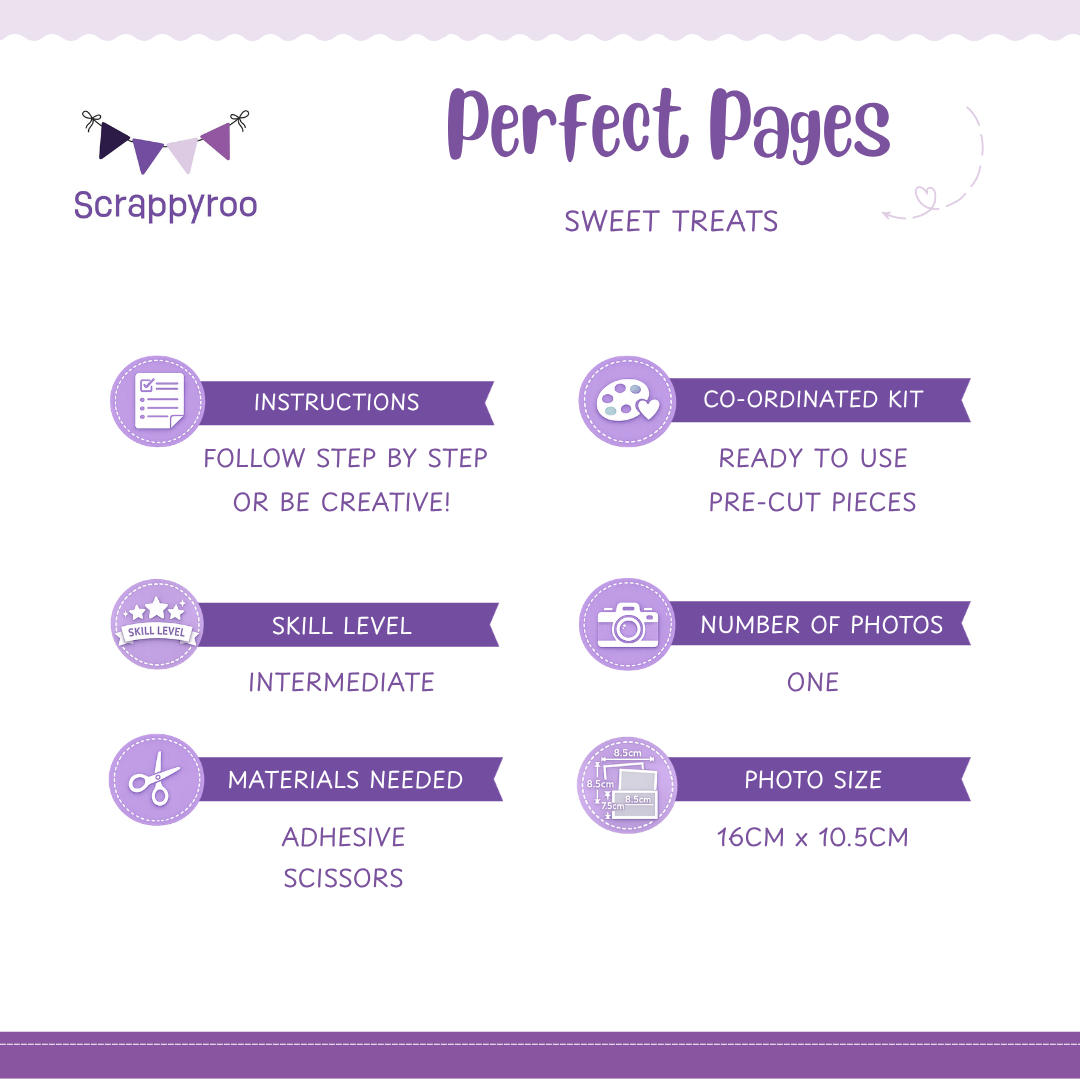 Scrappyroo Perfect Pages Kit -  Sweet Treats