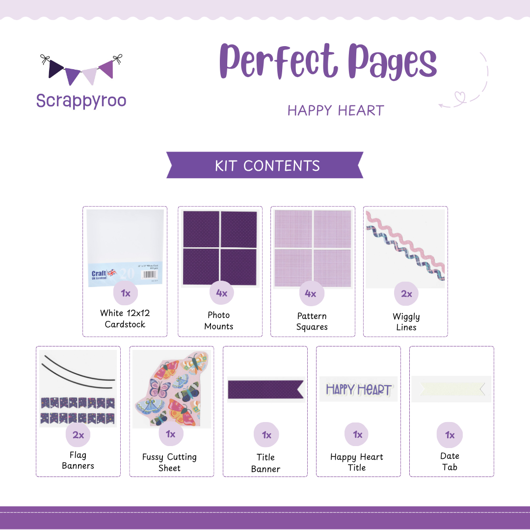 Scrappyroo Perfect Page Kit - Happy Heart