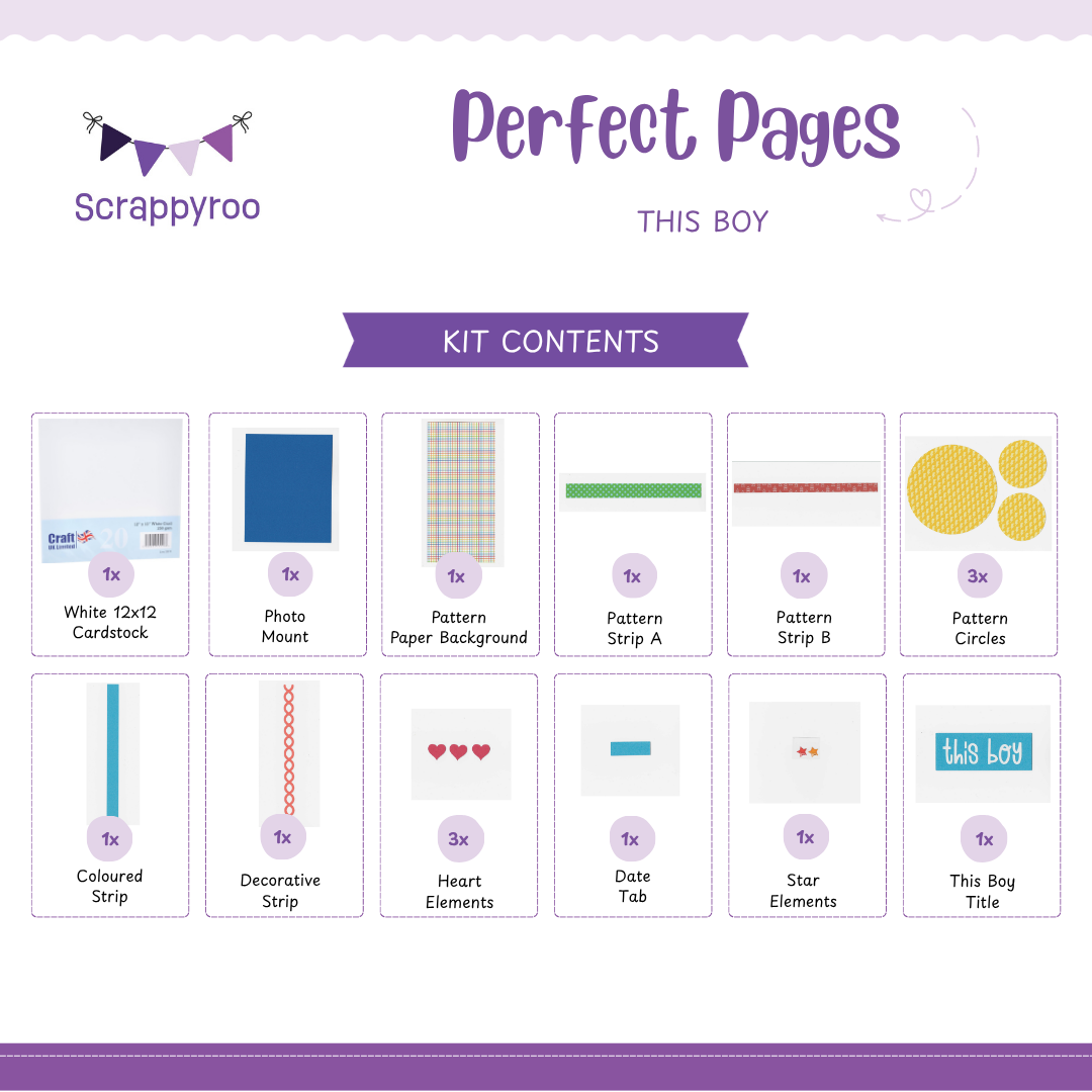 Scrappyroo Perfect Pages Kit -  This Boy
