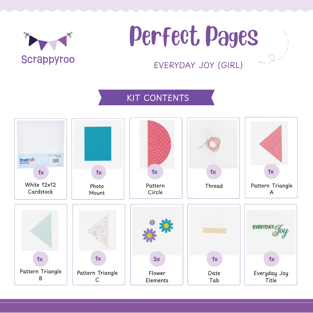Scrappyroo Perfect Pages Kit -  Everyday Joy (Girl)