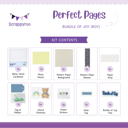 Scrappyroo Perfect Page Kit -  Bundle of Joy (Boy)