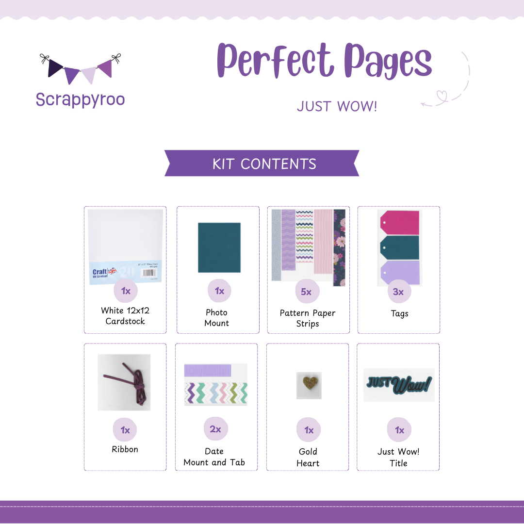 Scrappyroo Perfect Page Kit -  Just Wow!