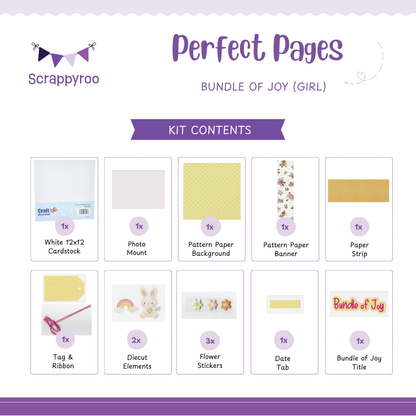 Scrappyroo Perfect Page Kit -  Bundle of Joy (Girl)