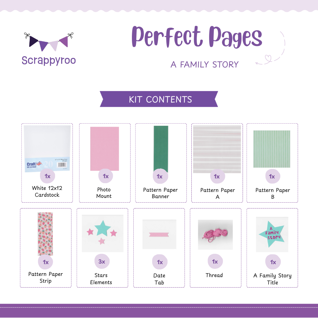 Scrappyroo Perfect Page Kit -  A Family Story