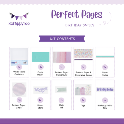 Scrappyroo Perfect Page Kit -  Birthday Smiles