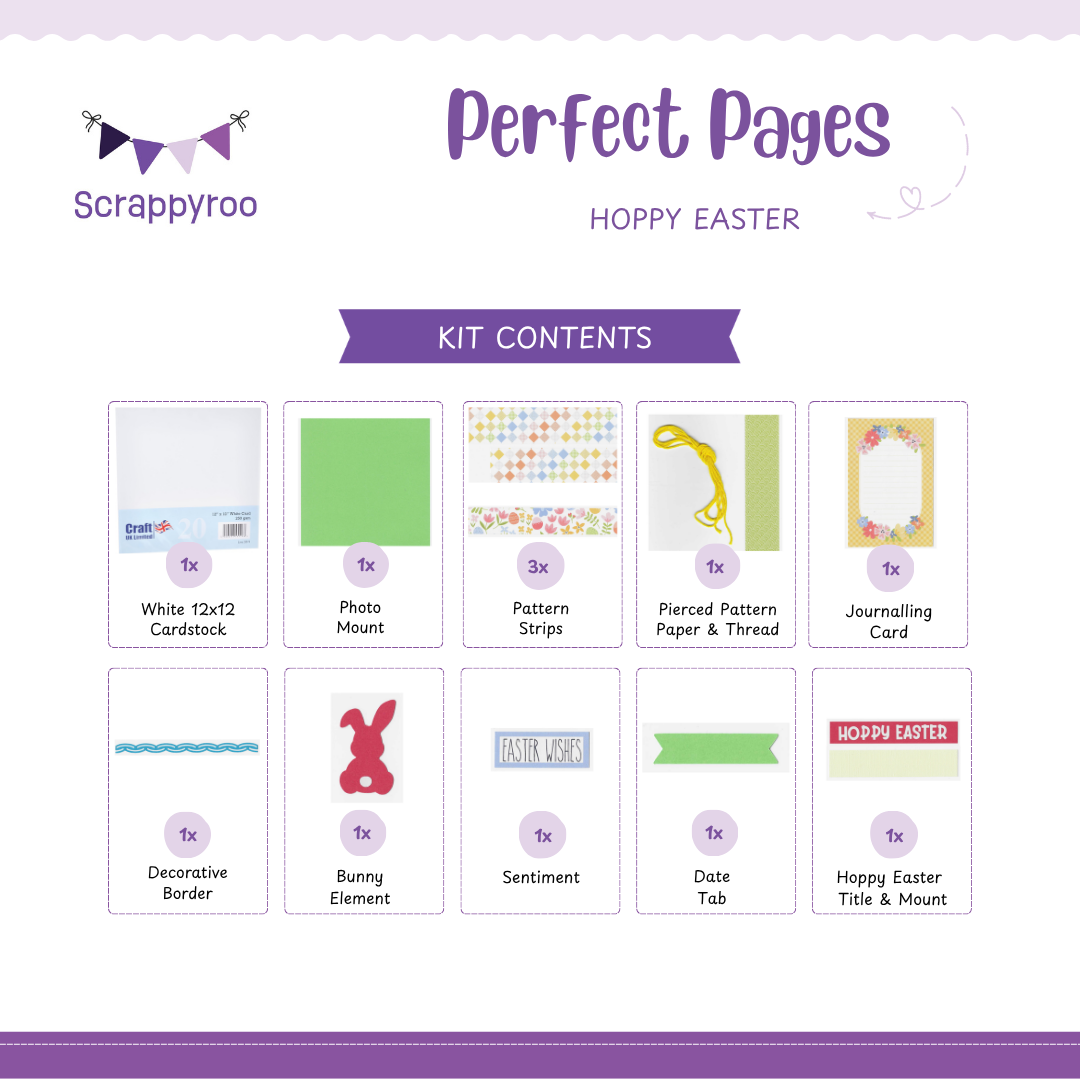 Scrappyroo Perfect Page Kit - Hoppy Easter