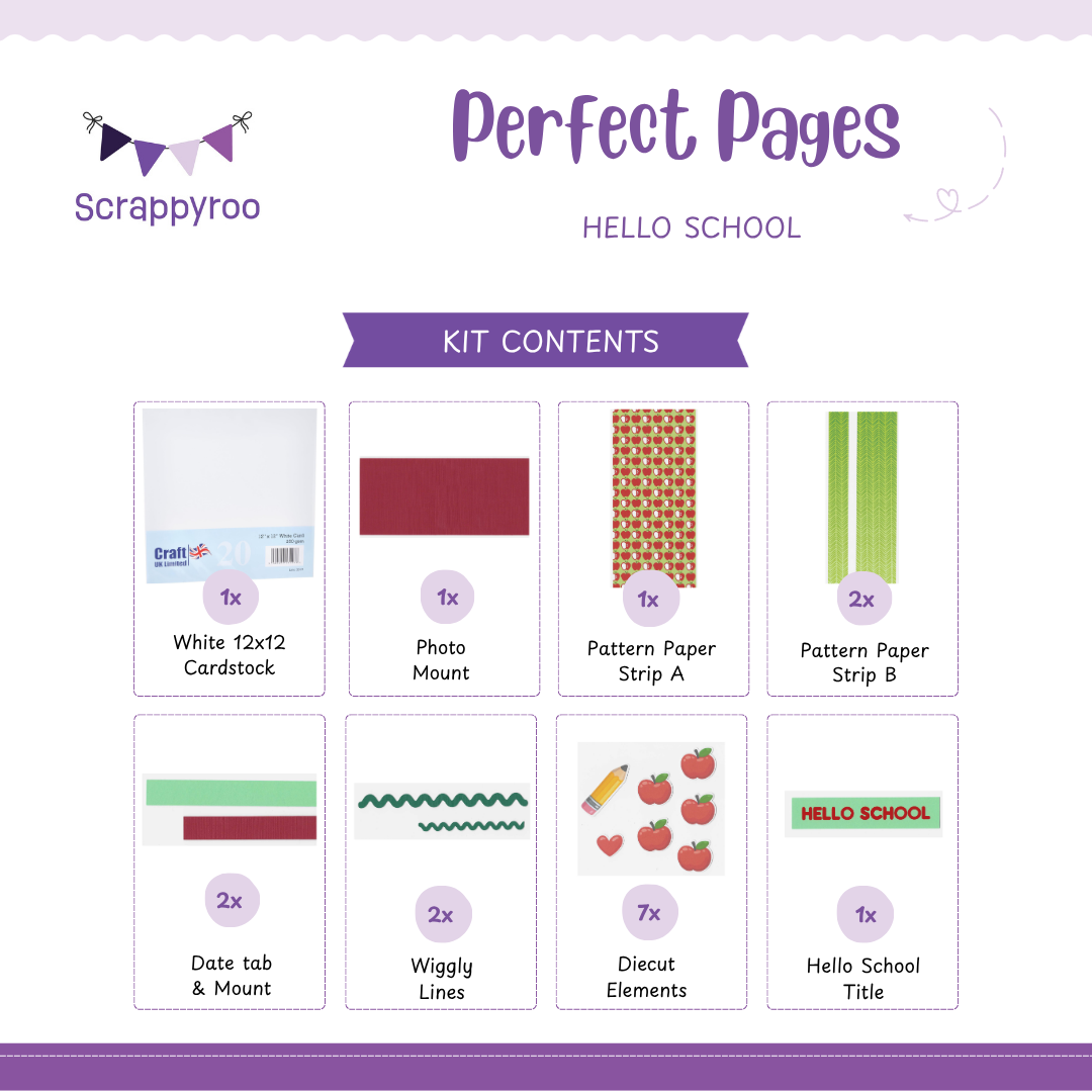 Scrappyroo Perfect Page Kit -  Hello School