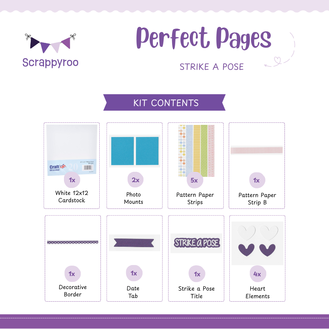 Scrappyroo Perfect Page Kit - Strike A Pose