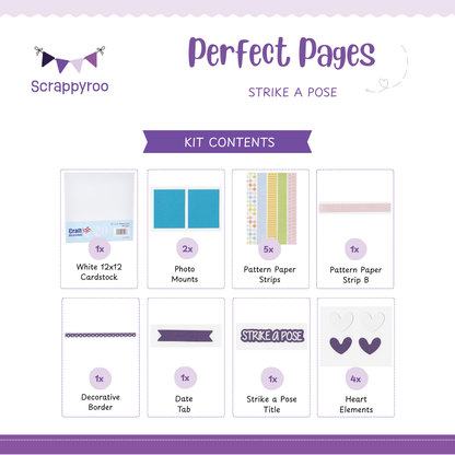 Scrappyroo Perfect Page Kit - Strike A Pose