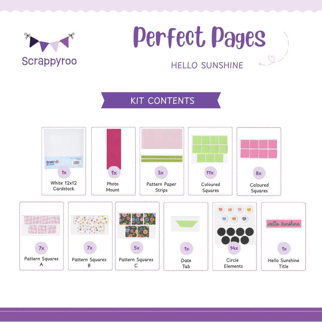 Scrappyroo Perfect Page Kit -  Hello Sunshine