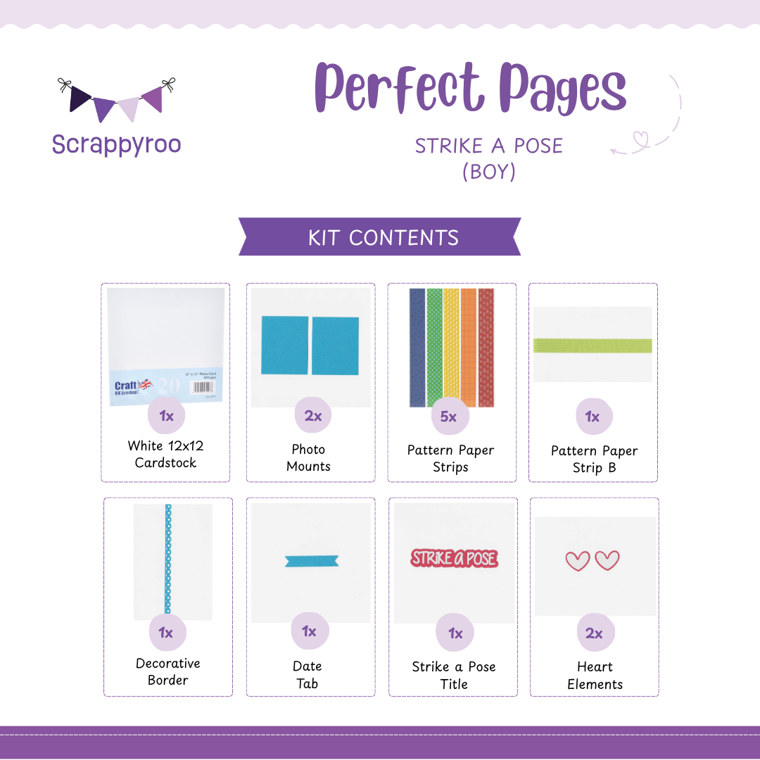 Scrappyroo Perfect Pages Kit - Strike A Pose (Boy)
