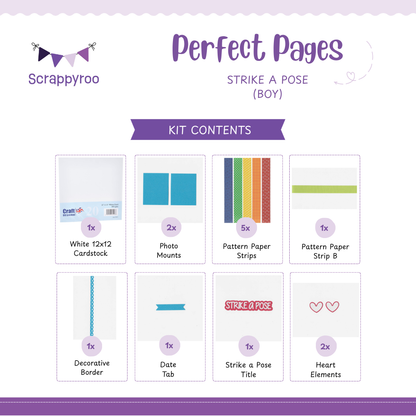 Scrappyroo Perfect Pages Kit - Strike A Pose (Boy)