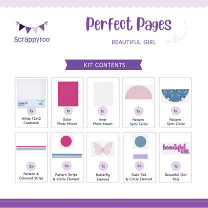 Scrappyroo Perfect Page Kit -  Beautiful Girl